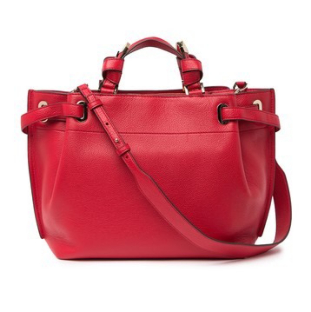 Michael Kors Red Leather Tote - Picture 3 of 6
